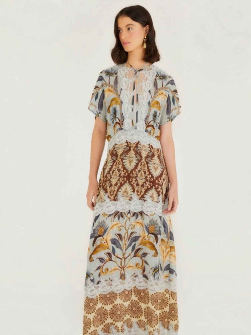 Farm Rio Snake Garden Maxi Dress Size Medium